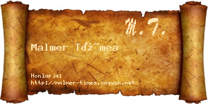 Malmer Tímea névjegykártya